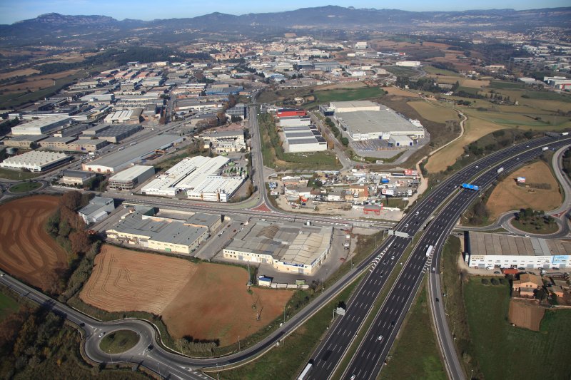Vista aèria dels polígons industrials de Santa Perpètua de Mogoda